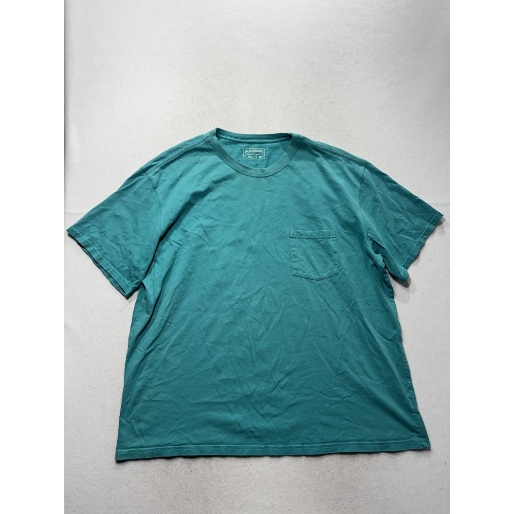 Magellan Outdoors Shirt Mens 2XL Green Pocket T-Shirt Short Sleeve Tagless